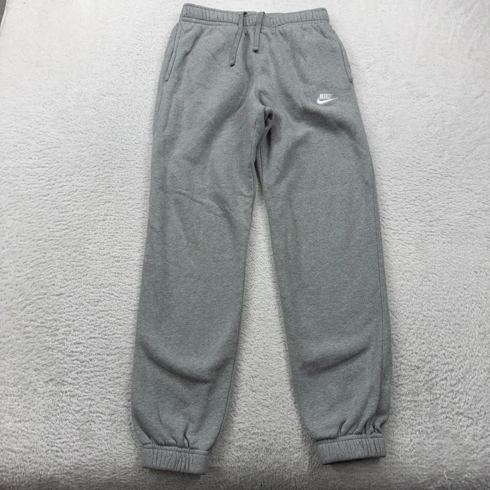 Nike Mens Fleece Jogger Sweatpants Heather Gray Small Drawstring BV2671-063‎